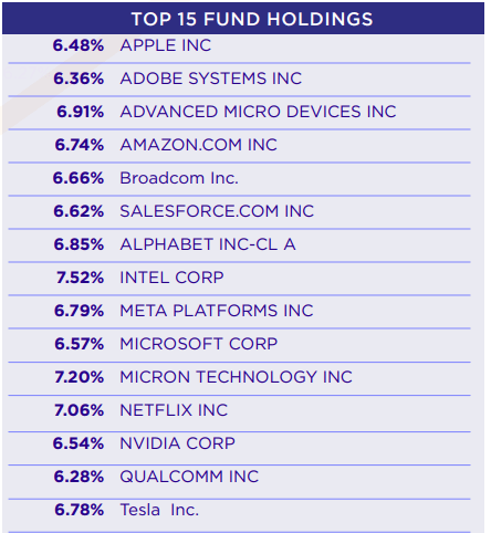 top 15 holdings