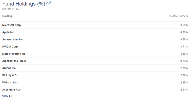 ETY Top Ten Holdings