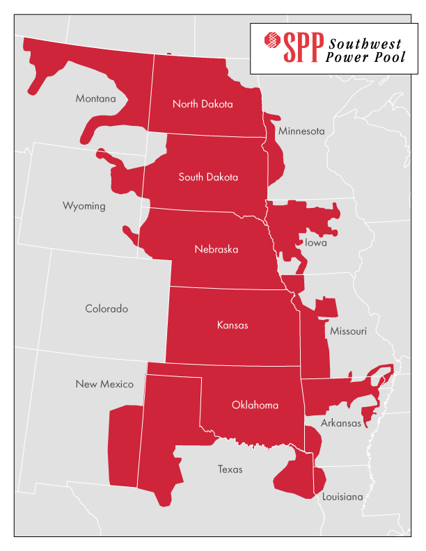 Southwest Power Pool map