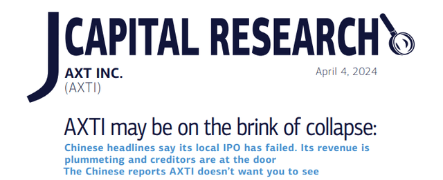 Shortseller report headlines