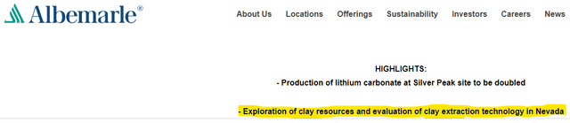 Albemarle, clay lithium, Lithium Americas, Surge Battery Metals, Cypress development, Century Lithium