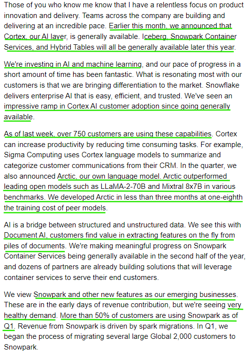 Snowflake Q1 FY2025 Earnings Transcript