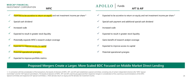 MFIC Merger Benefits