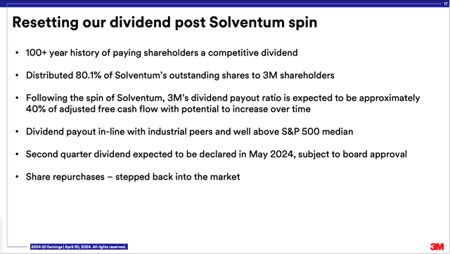 3M Company: Dividend policy updated after Solventum spin-off