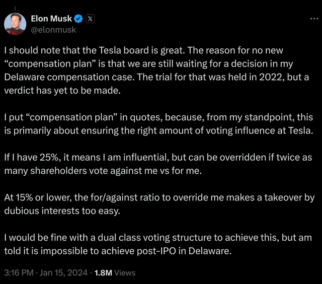 Elon Musk tweets