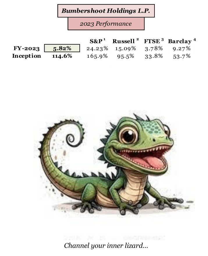 Bumbershoot Holdings 2023 Investor Letter Seeking Alpha