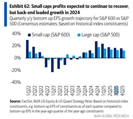 Small-Cap EPS Growth Seen Rising Big in 2H24