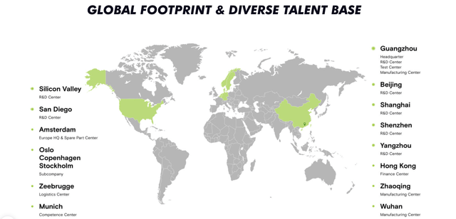 XPeng global footprint