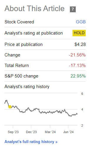 Seeking Alpha Gerdau Article