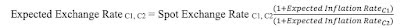 Expected exchange rate formula