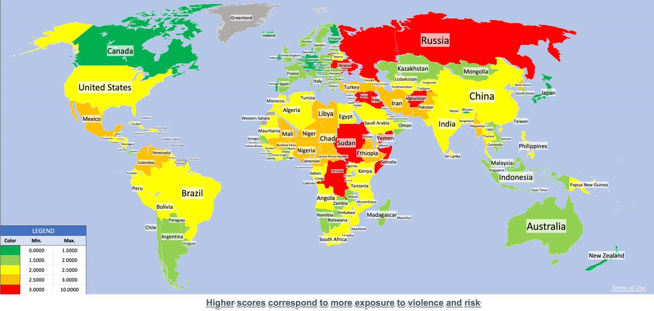 Global Peace Index 2024: Source: Institute for Economics & Peace