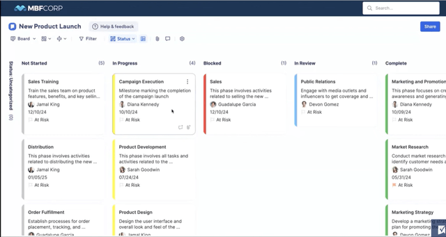 Smartsheet Board View