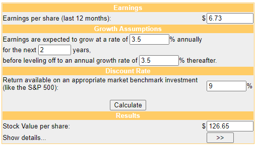 Discounted Cash flow calculation