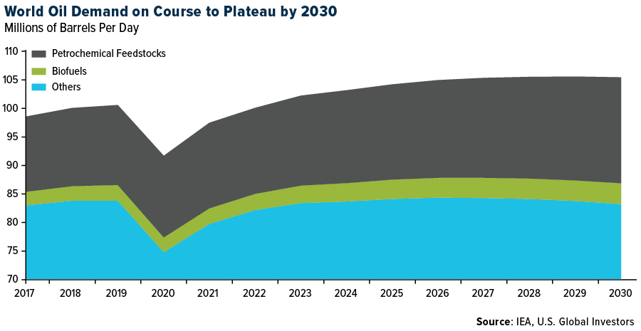 World Oil Demand on Course to Plateau by 2030