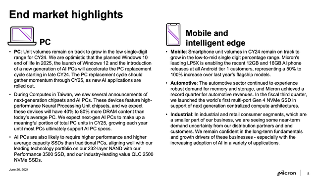 Micron PC and Mobile market overview