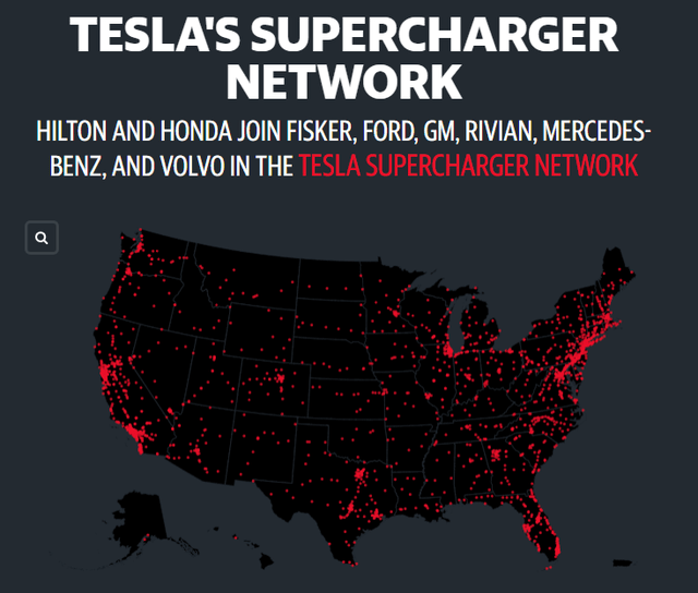 tesla map