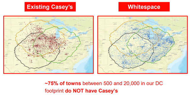 Casey's market unsaturation