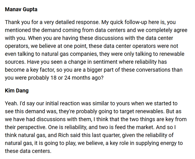 Kinder Morgan Question And Answer About Data Center Reliable Energy Sources