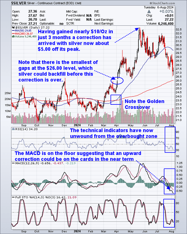 Silver One Year Progress ChartChart