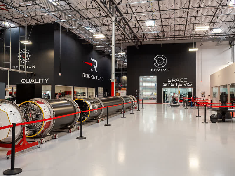 This image shows a Rocket Lab facility