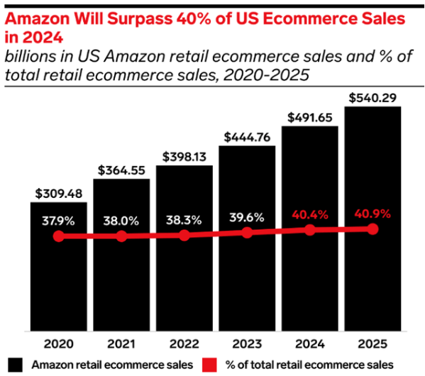 AMZN dominance in e-commerce