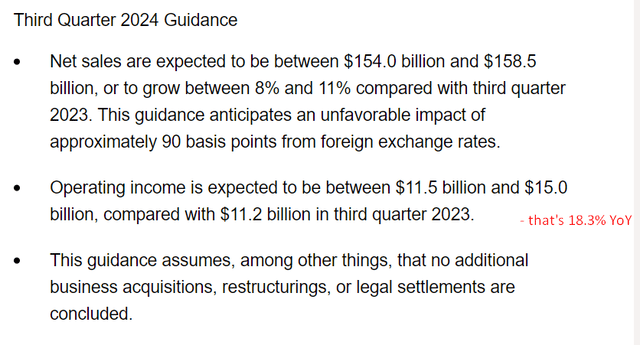 Amazon's press release, Oakoff's notes added