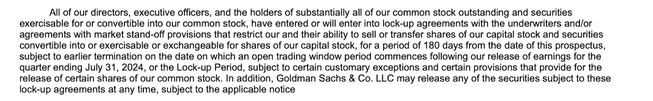 IPO lockup expiration