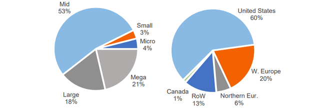 Gross Exposure by Market Cap & Geography (Total Portfolio)