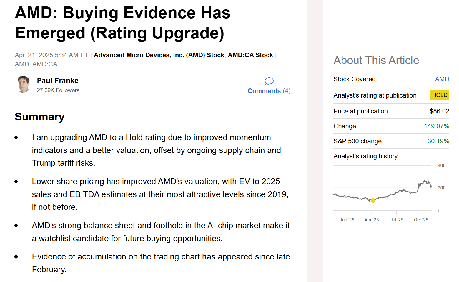 AMD: Downgrading Back To Sell, Horrible Crack In Momentum (Technical  Analysis) | Seeking Alpha