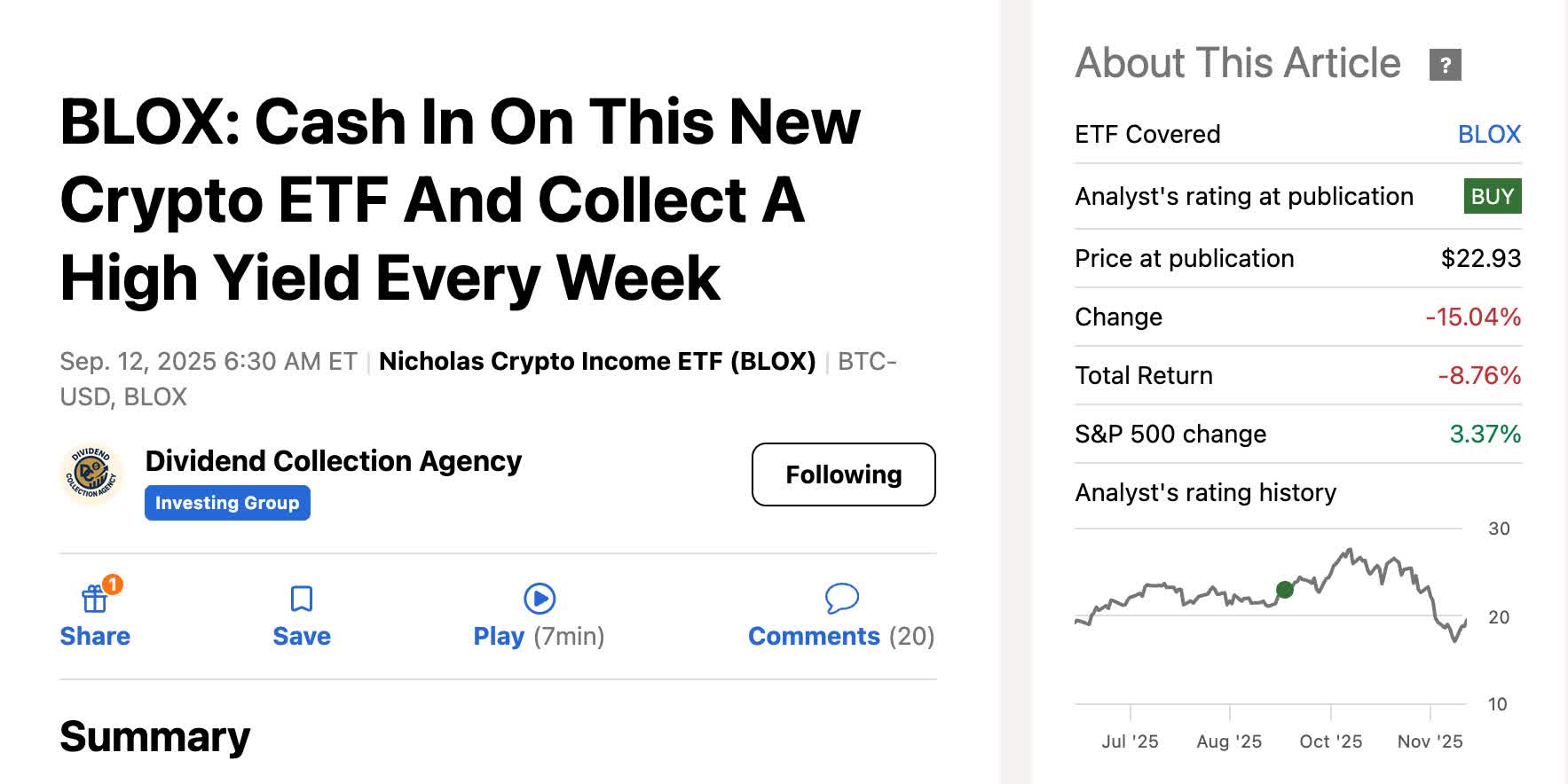 BLOX: Buy The Crypto Dip And Collect Tax-Efficient Weekly Income  (NYSEARCA:BLOX) | Seeking Alpha
