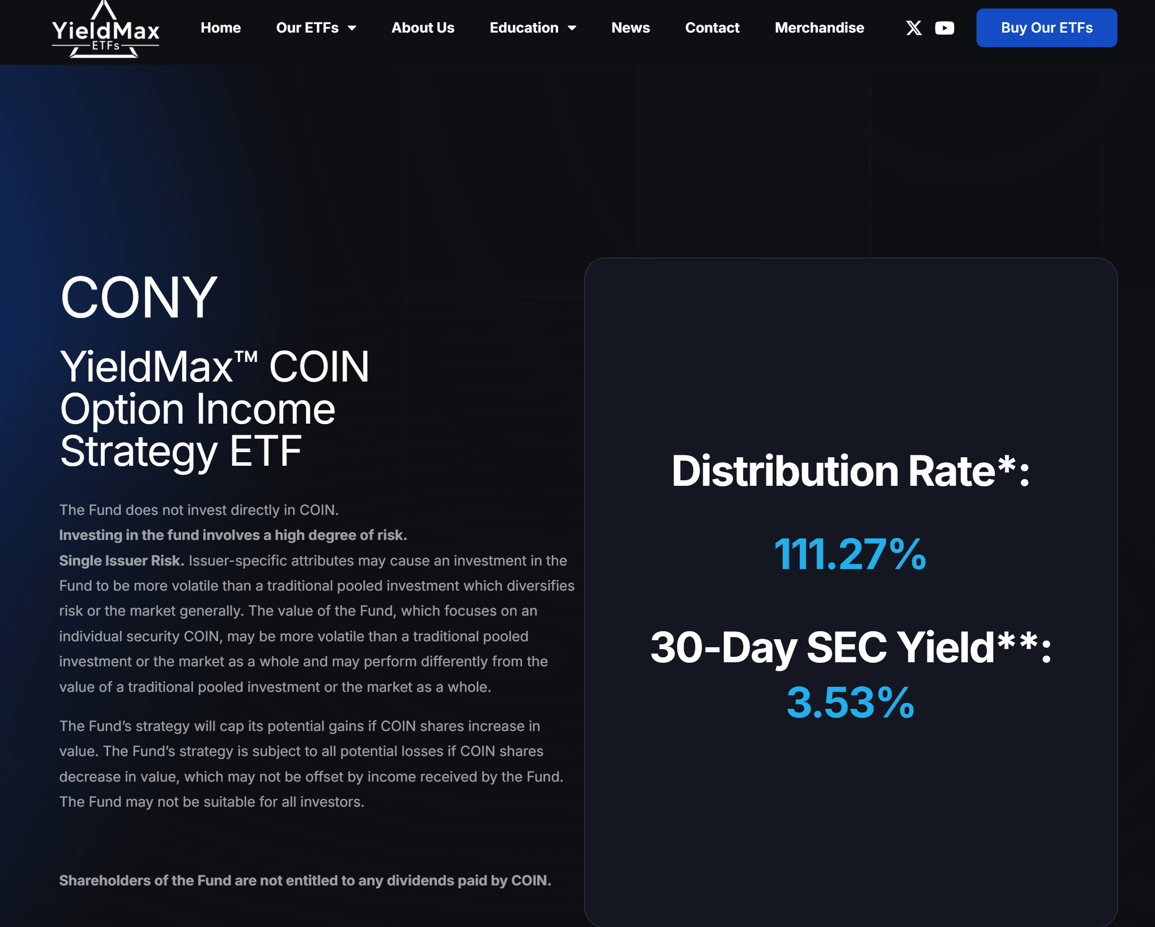 CONY: 150% Yield Not Enough To Buy This Coinbase ETF (NYSEARCA:CONY) |  Seeking Alpha