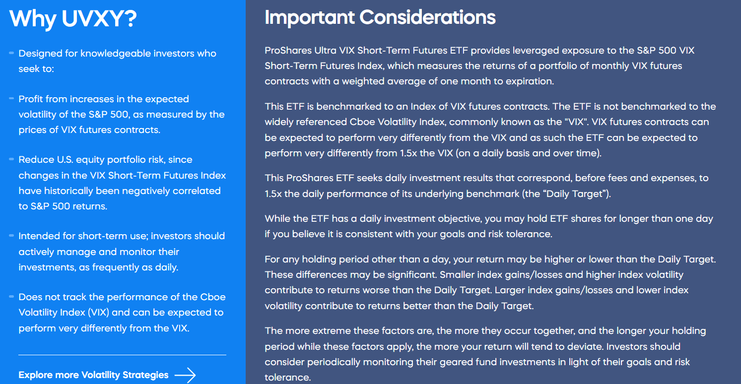 UVXY: Leveraged ETF Is A Put Option Surrogate For S&P 500 Bears | Seeking  Alpha