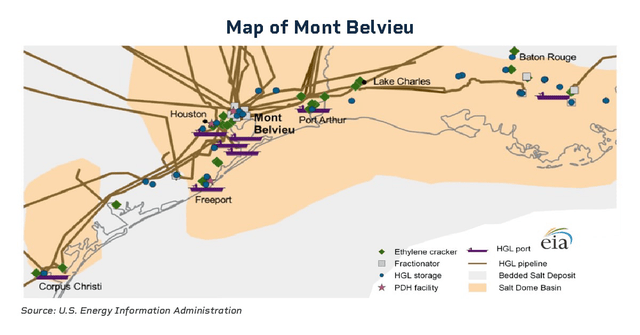 Map of Mont Belvieu