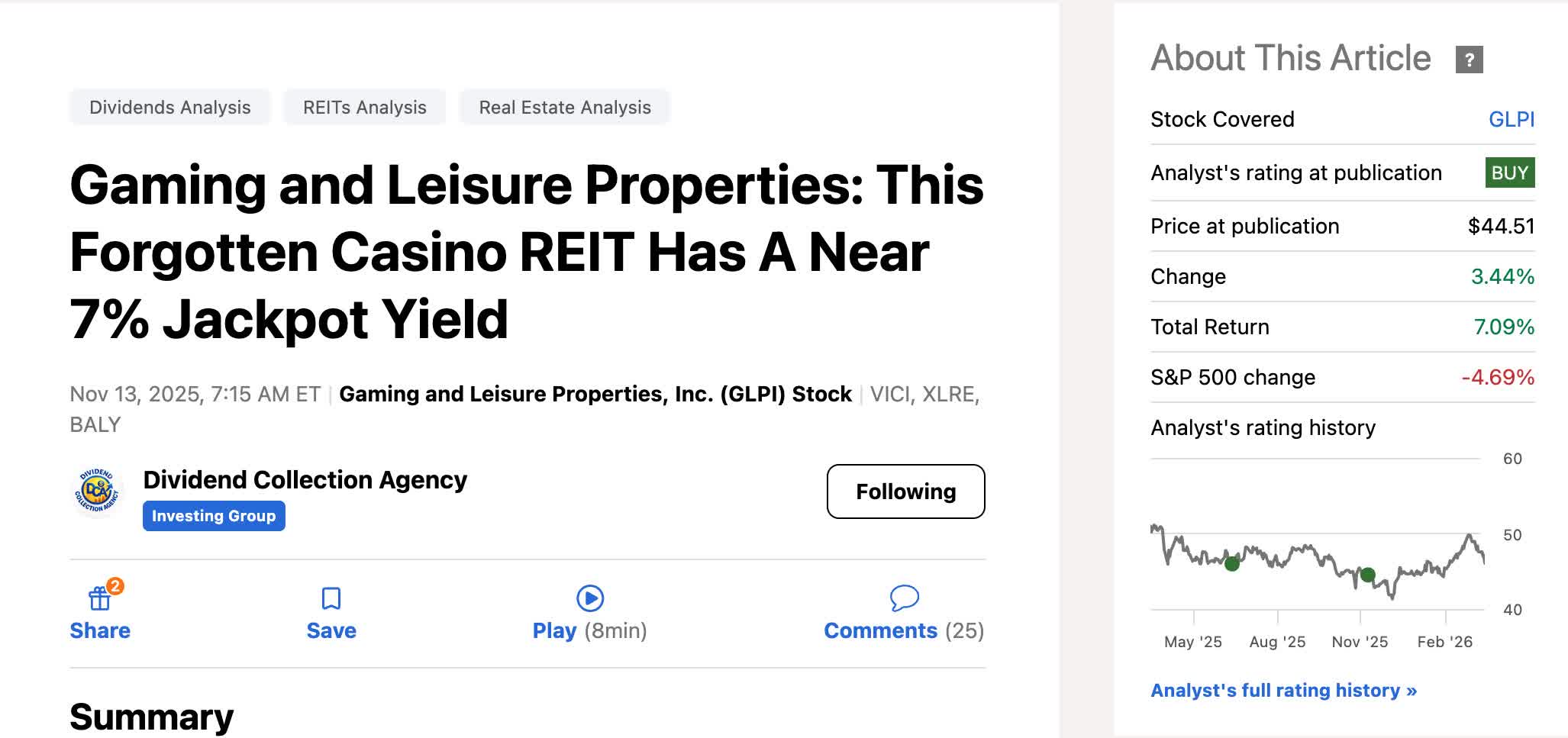 Gaming and Leisure Properties: Cheap REIT; 6% Yield And Good Return ...