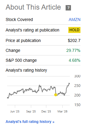 Amazon Q1: Translating Massive Investment To Strong Results (NASDAQ ...