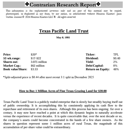 Contrarian research report
