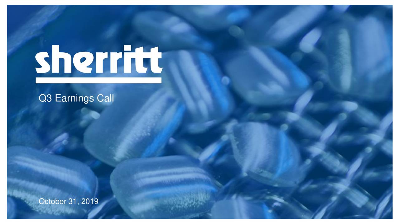 Sherritt International Corporation 2019 Q3 Results Earnings Call Presentation Otcmktssherf