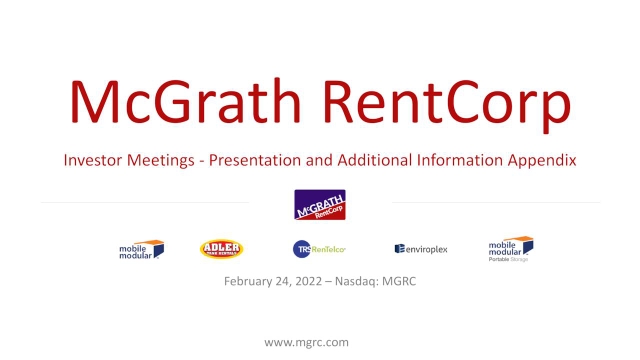McGrath RentCorp 2021 Q4 - Results - Earnings Call Presentation (NASDAQ ...