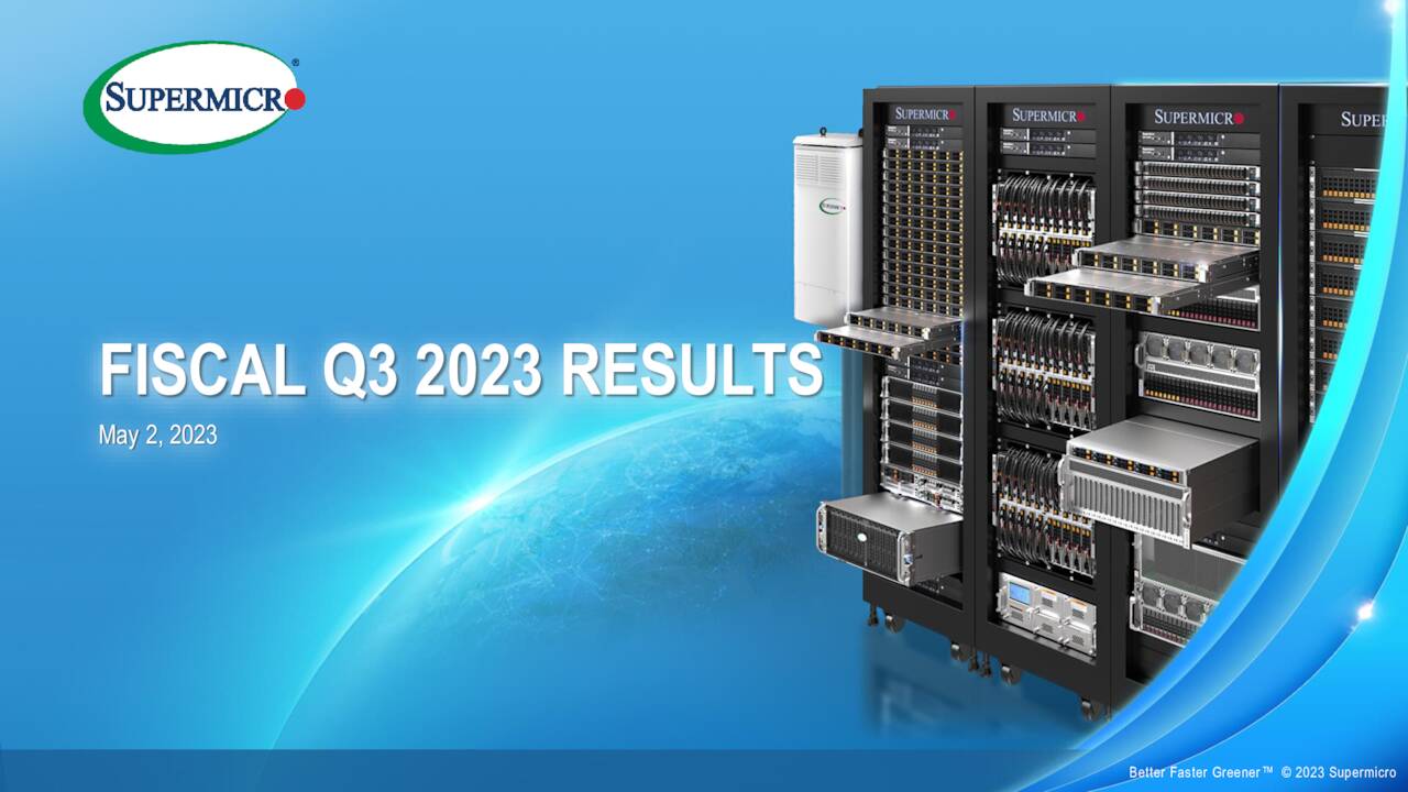 Super Micro Computer, Inc. 2023 Q3 Results Earnings Call