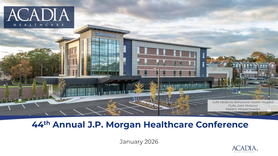 Acadia Healthcare Company, Inc. (ACHC) Presents at 44th Annual J.P ...
