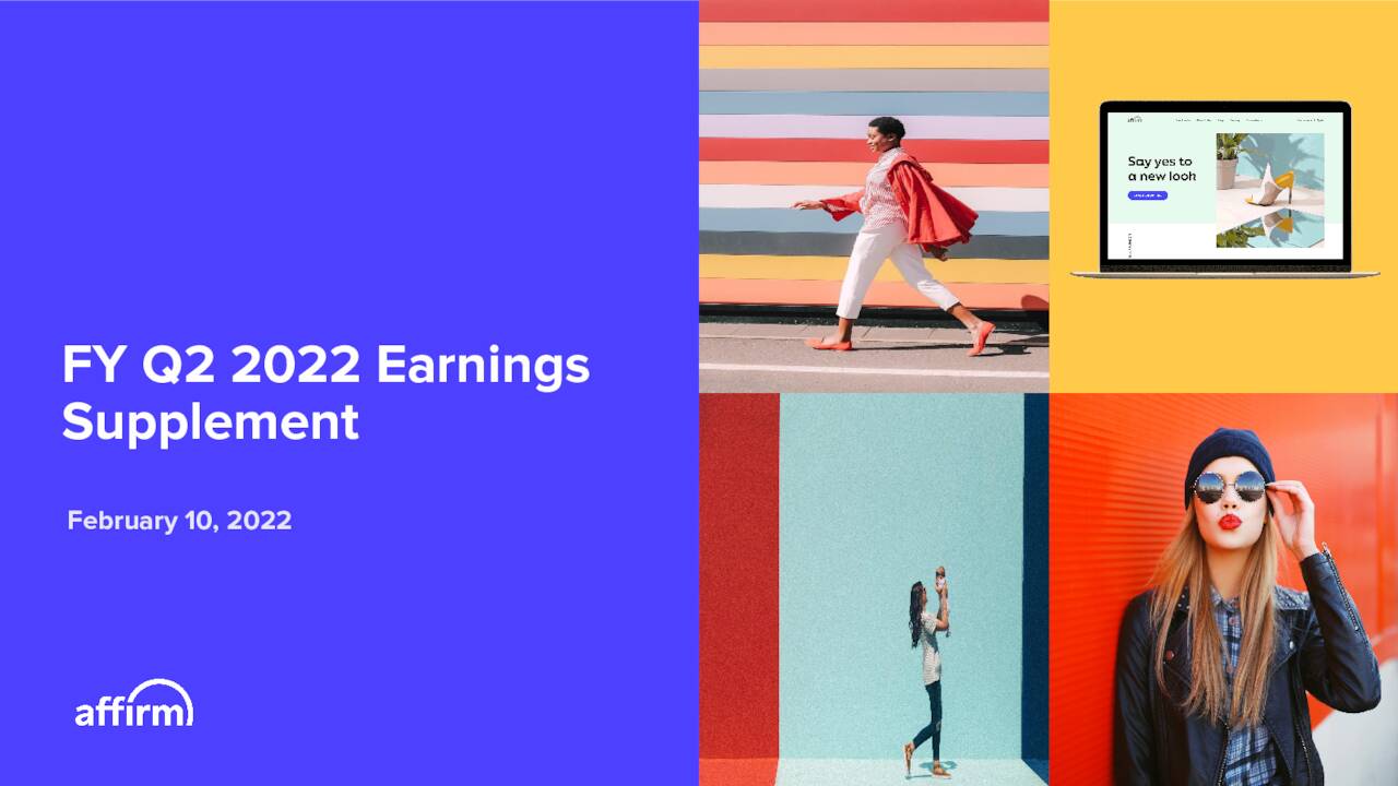 Affirm Holdings, Inc. 2022 Q2 Results Earnings Call Presentation