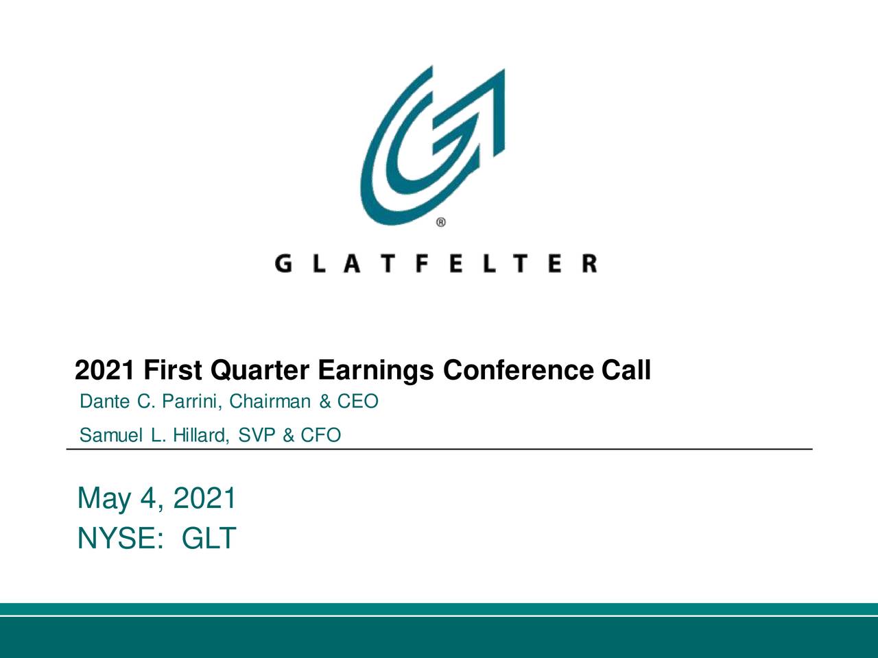 2021 First Quarter Earnings Conference Call