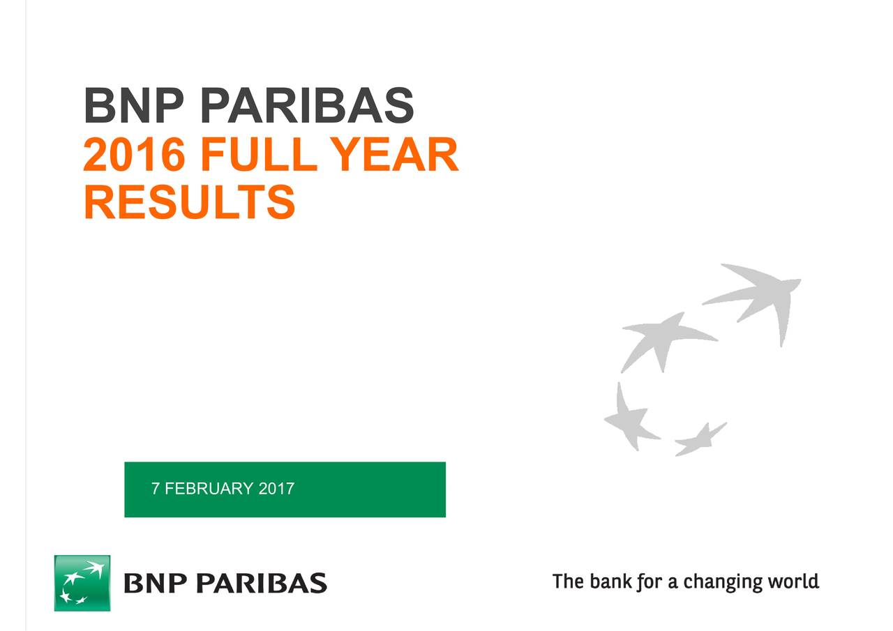 BNP Paribas 2016 Q4 - Results - Earnings Call Slides (OTCMKTS:BNPQF ...