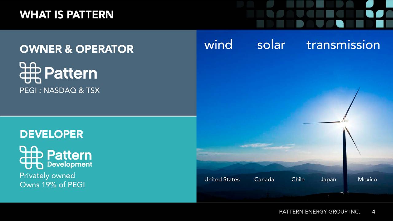 Pattern Energy Group (PEGI) Investor Presentation Slideshow (NASDAQ