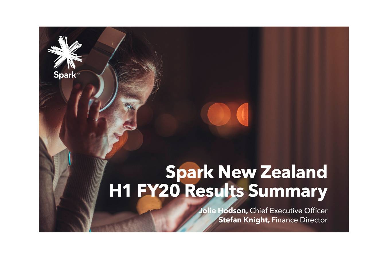 spark new zealand investor presentation