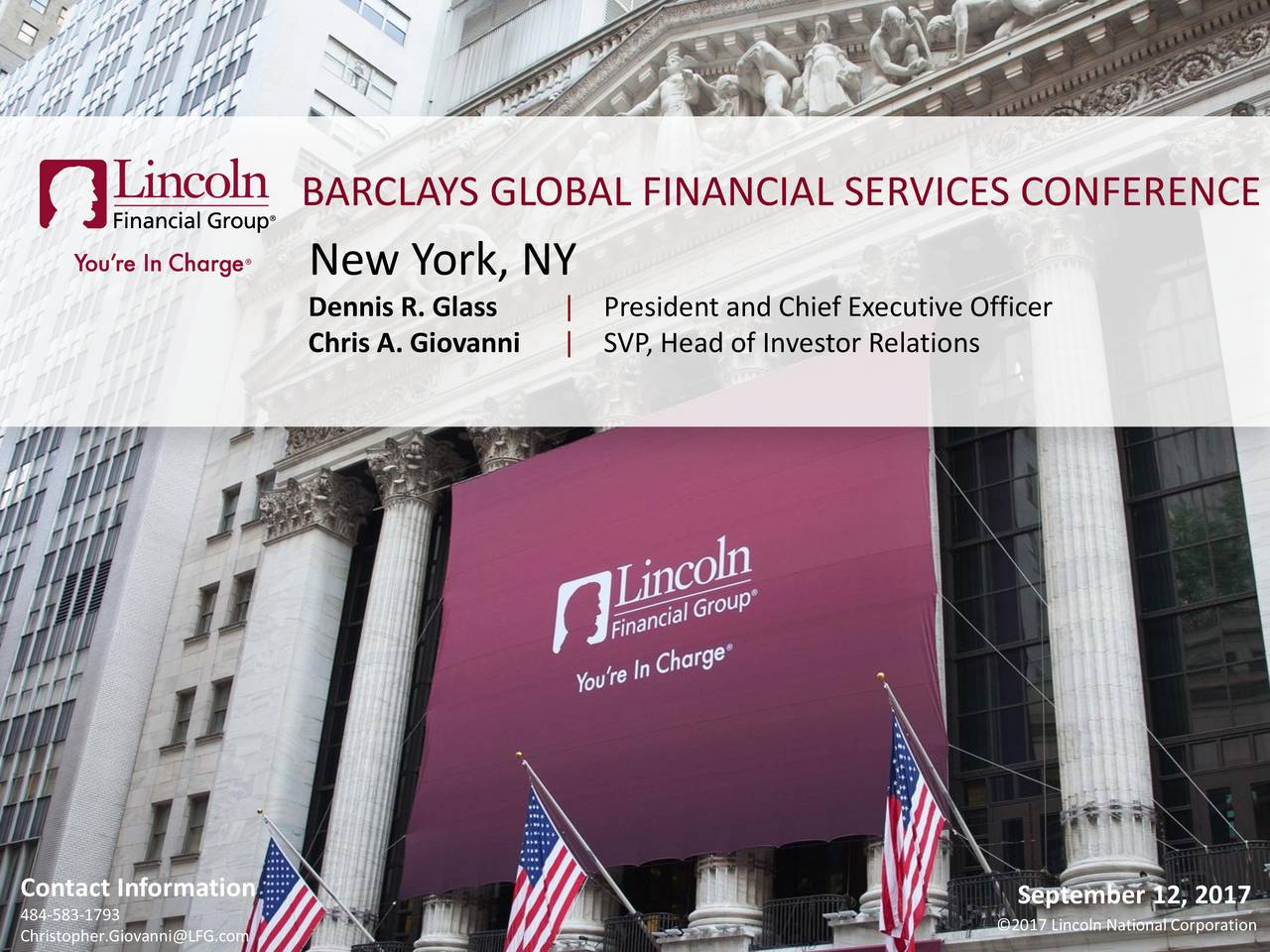 Lincoln National Corporation (LNC) Presents At Barclays 2017 Global