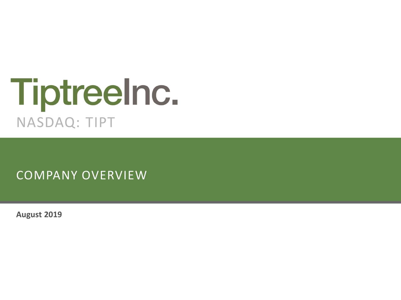 Tiptree Financial (TIPT) Presents At Midwest Ideas Investor Conference