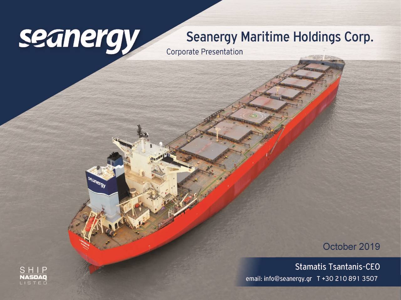 Seanergy Maritime Holdings (SHIP) Investor Presentation - Slideshow ...