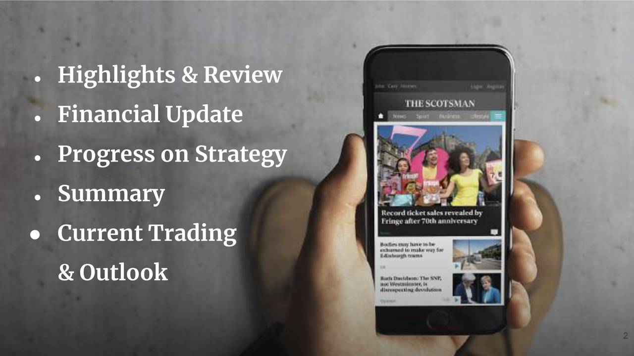 Johnston Press Plc ADR 2017 Q4 Results Earnings Call Slides