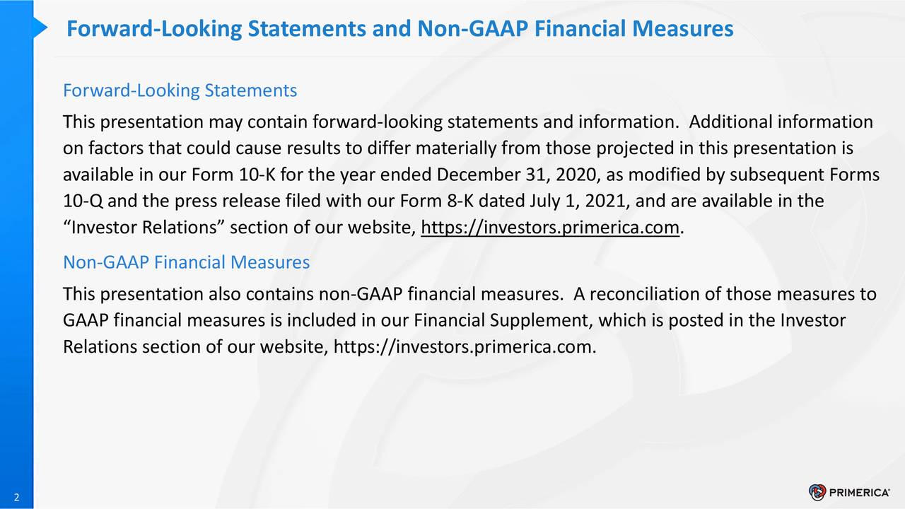 Primerica, Inc. 2021 Q2 Results Earnings Call Presentation (NYSE